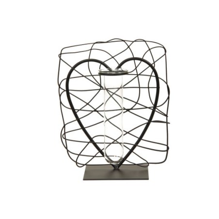 SOLIFLOR/1 dans métal COEUR 16.5CM pièce