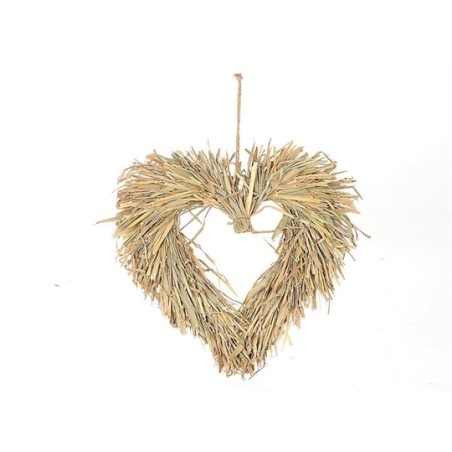 COEUR EN PAILLE A SUSPENDRE 45CM pièce