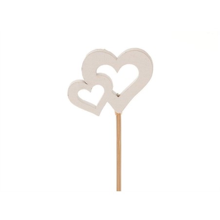 COEUR DOUBLE BOIS BLANC PIQUE les 24P