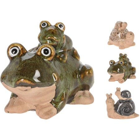 ANIMAUX DE JARDIN PORCELAINE + PETIT ASSORT/12P