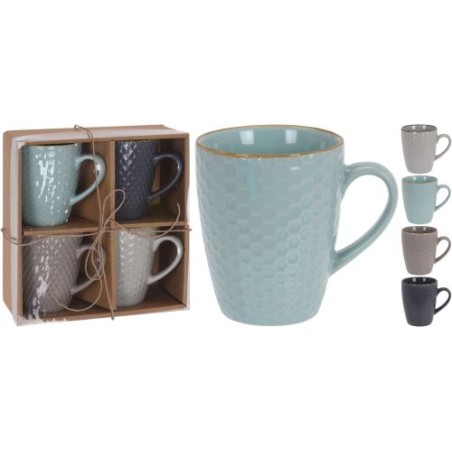 TASSE MOTIF GEOMETRIQUE ASSORT. les 4P