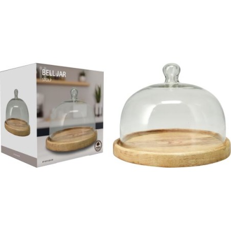 VERRE PLAT A GATEAU AVEC DOME 20CM /1P