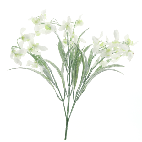 BUISSON FLEUR GIVREEE H39CM à la pièce