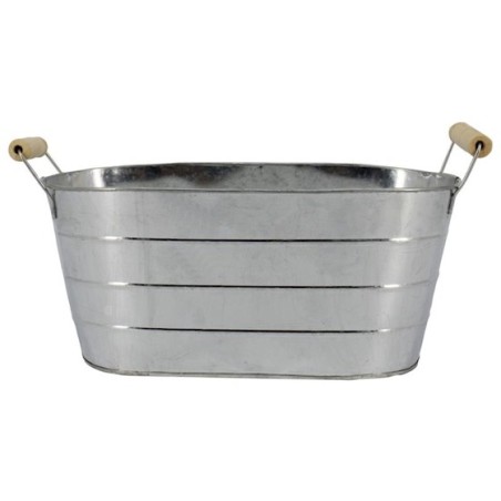 ZINC-JARDINIERE NATUREL 3 RAINURES 21x12x9.5CM /6P