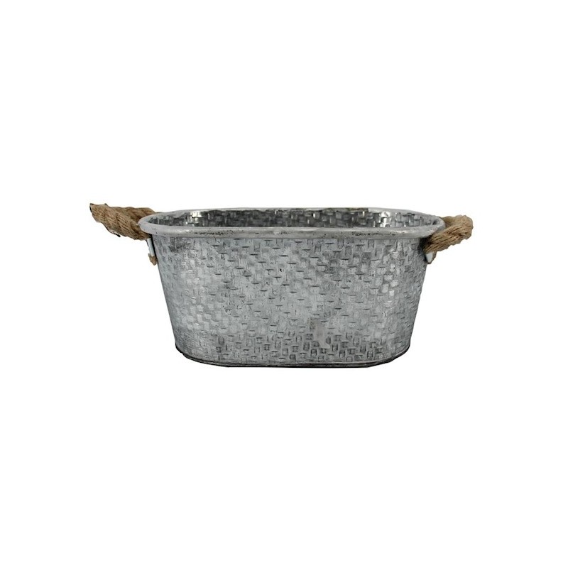 ZINC-JARDINIERE NATUREL HAMBURG 33x20.5x12.5CM /6P