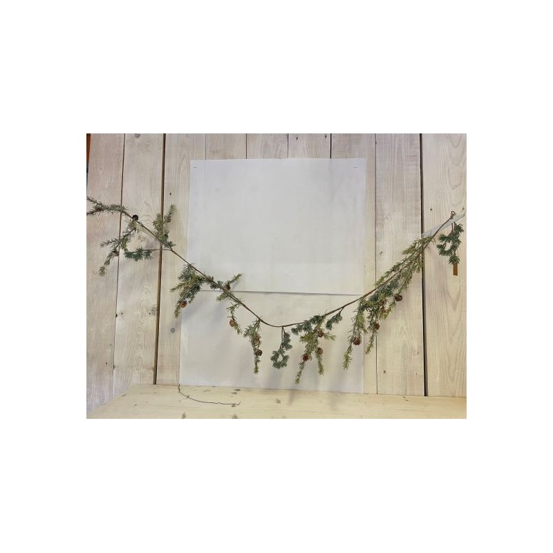 GUIRLANDE DE PIN ARGENTE 180cm la pièce