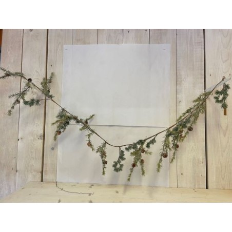 GUIRLANDE DE PIN ARGENTE 180cm la pièce