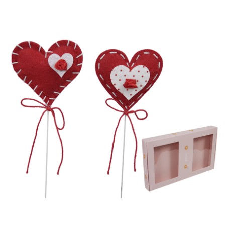 COEUR COUSU ROUGE les 12P