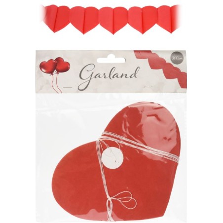 GUIRLANDE DE COEUR EN PAPIER 300CM les 4P