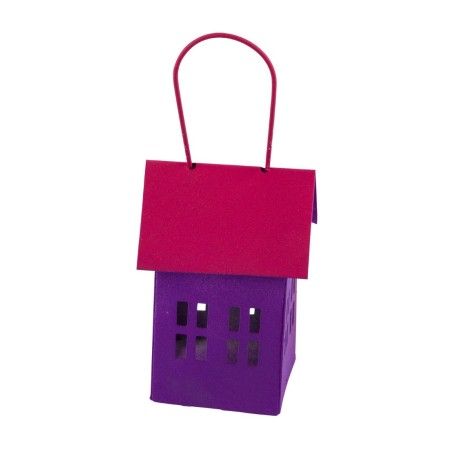 MAISON METAL ROSE/LILAS 7.5x7x10CM /1P