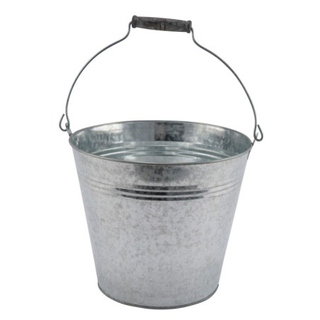 ZINC-SEAU NATUREL+POIGNET BOIS 022 H17CM /1P