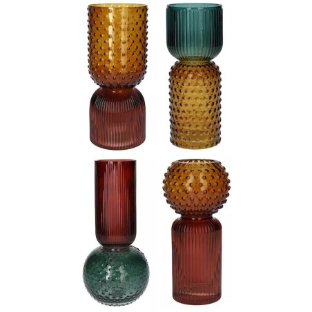 VERRE VASE THEMBA ASSORTIS /8P