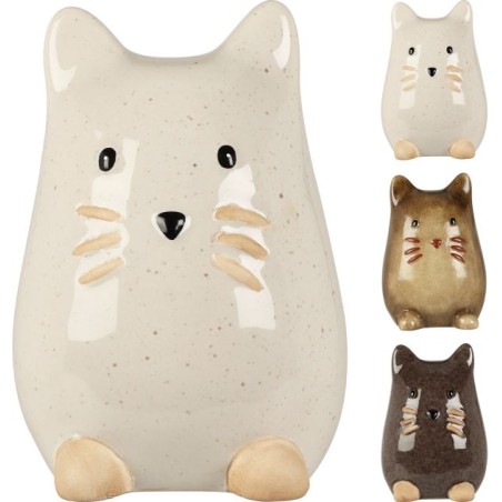 CHAT PORCELAINE VERNIS Ass/12P