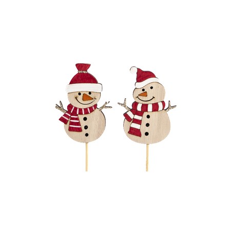 BONHOMME NEIGE ECHARPE SUR PIQUE les 12P