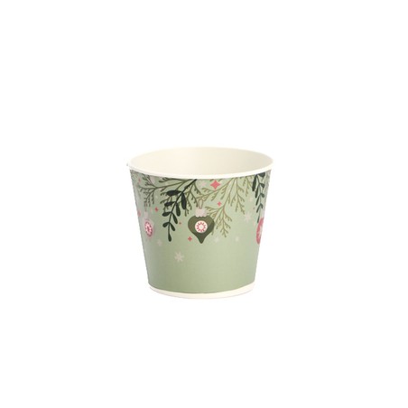 ZINC-POT VERT BOULES NOEL 08 H7CM  les 20P