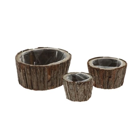 COUPE ECORCE BOIS BRUT SET 3P
