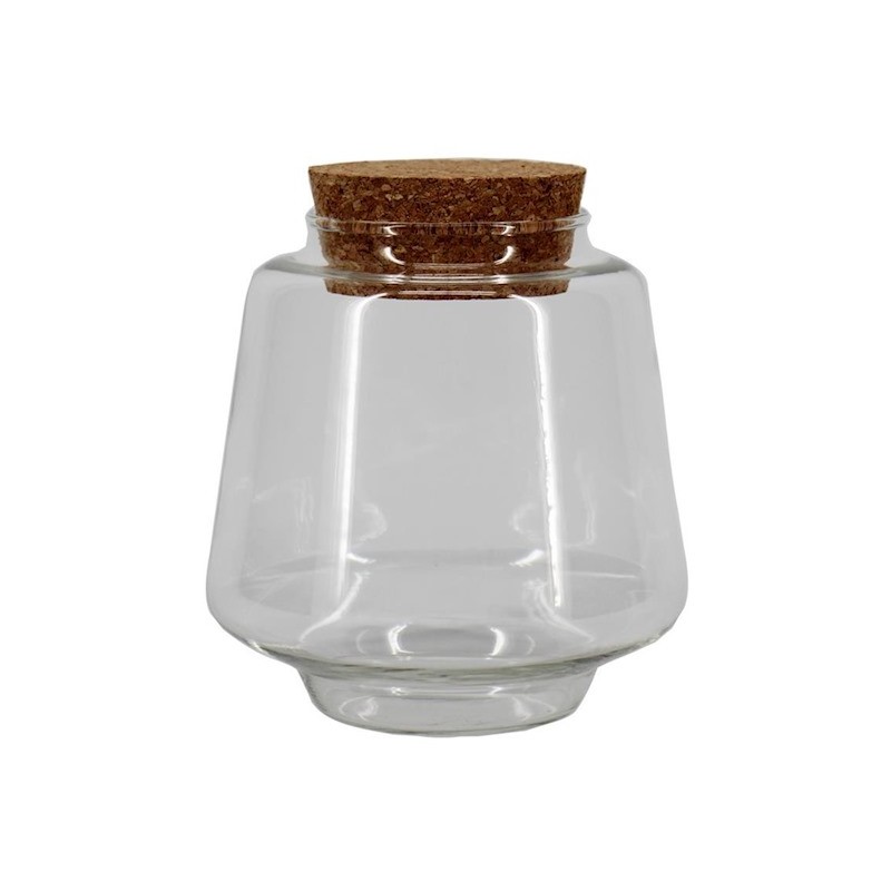 VERRE TERRARIUM+BOUCHON 007 H13CM