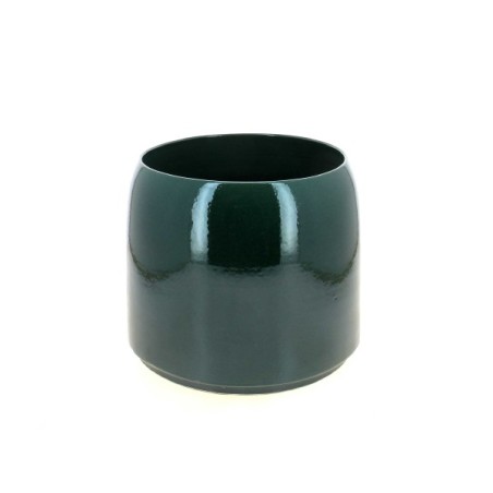 C.POT LISSE VERT FONCE 024 H21CM les 2P