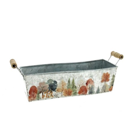 ZINC-JARDINIERE AUTOMNE 26X8.5 H7.5CM les 6P