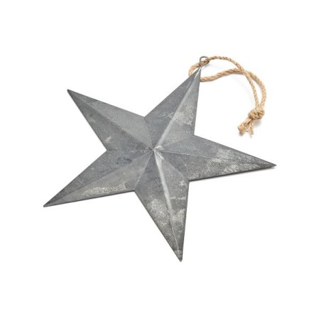 ETOILE ARGENT A SUSPENDRE 23CM les 6P
