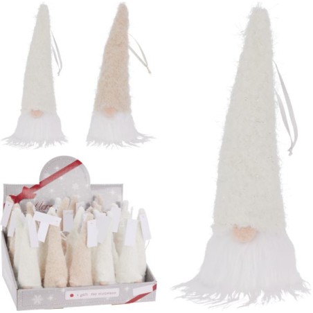 GNOME BLANC A SUSPENDRE H20CM les 24P