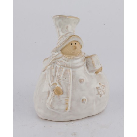 BONHOMME DE NEIGE CREME H12CM les 6P