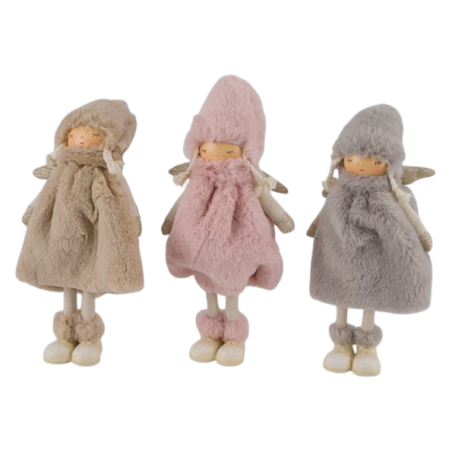 ANGE PELUCHE DEBOUT 28CM les 3P