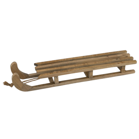 LUGE BOIS AVEC CORDE GM 58.5CM à la pièce