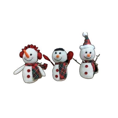 BONHOMME DE NEIGE TISSU  2 lots de 3P