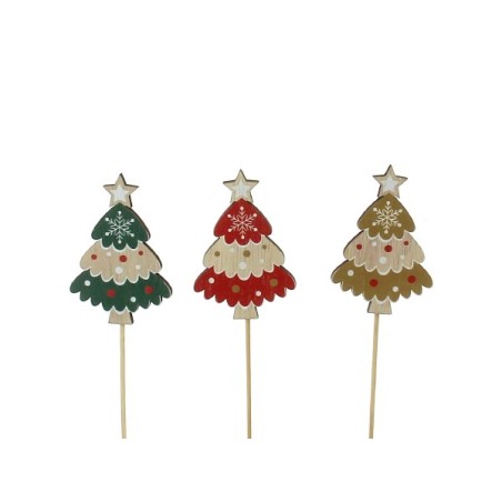 SAPIN DE NOEL AVEC ETOILE SUR PIQUE les 12P