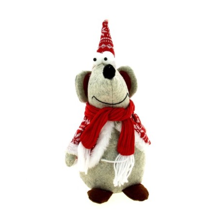 SOURIS NOEL DEBOUT H30CM à la pièce