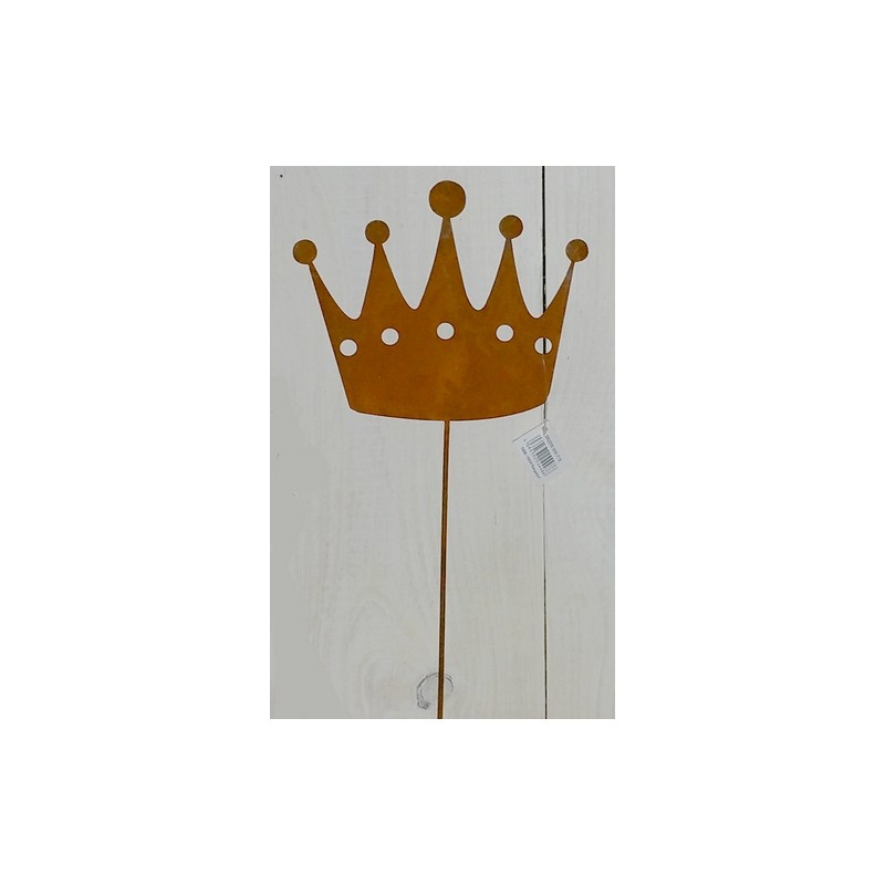 COURONNE ROUILLEE SUR PIQUE H17CM /5P