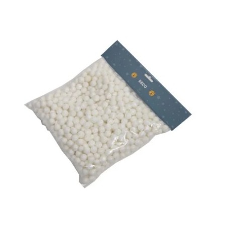 BOULE SCINTILLANTE BLANCHE 15mm sachet 140gr