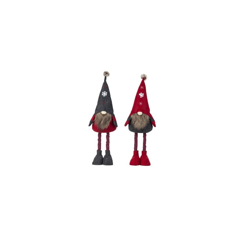 GNOME DE NOEL EXTENSIBLE H65CM Assorti.2P