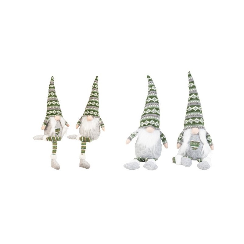 GNOME VERT ASSIS H70CM Assorti.2P