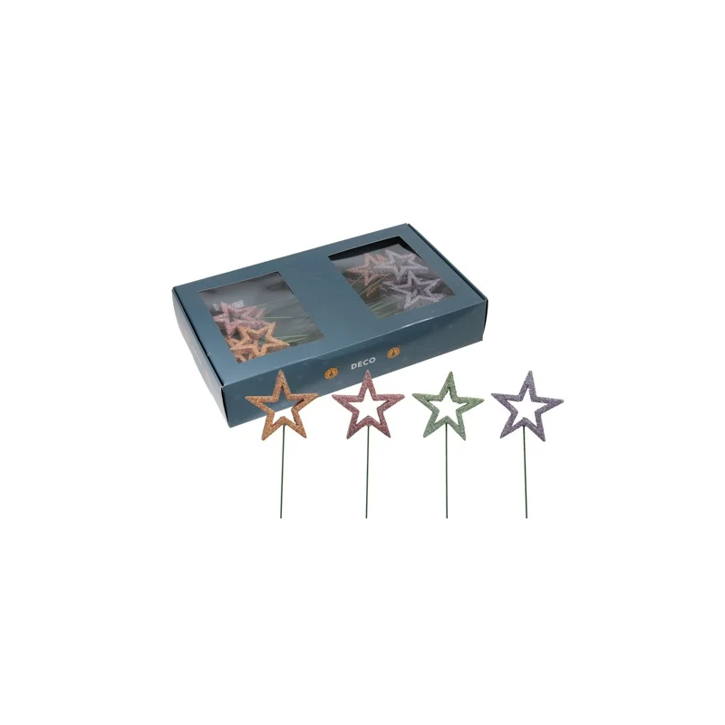 ETOILE OUVERTE PAILLETE 60mm Boite 30P