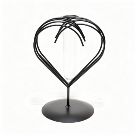 SOLIFLOR SUP.COEUR FER NOIR 16CM les 6P