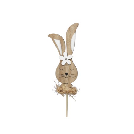 TETE DE LAPIN BOIS PIQUE les 10P