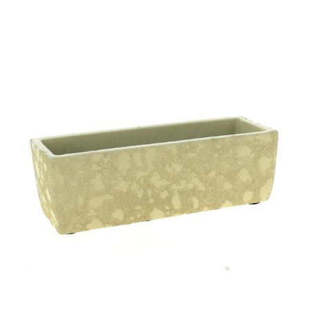 JARDINIERE BEIGE TACHE 27X7 H6.5CM les 6P