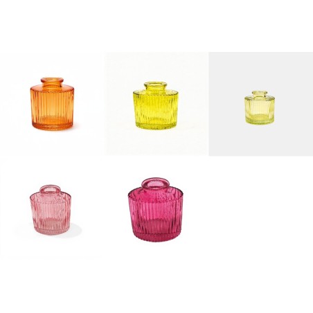 VERRE FLASQUE couleur 07 H08CM les 10P
