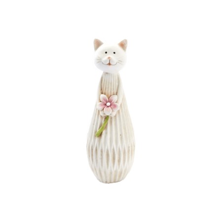 DECO CHAT AVEC FLEUR H20CM /4P