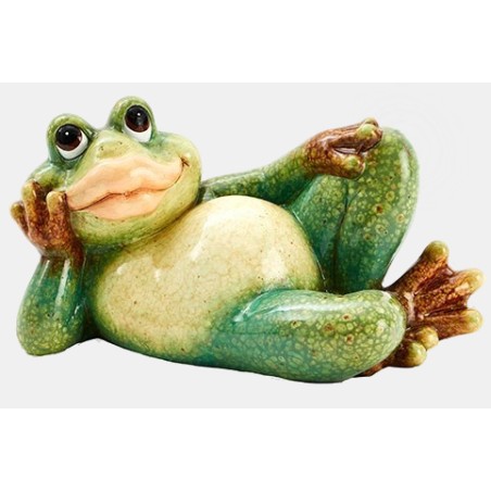 GRENOUILLE SUR LE DOS 23X15 H13.5 /2P 