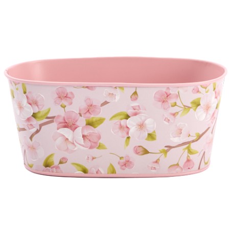 ZINC JARDINIERE FLEUR CERISIER 20CM /8P