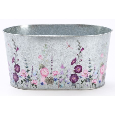 ZINC-JARDINIERE FLEURETTE 22.5X13.5 les 4P