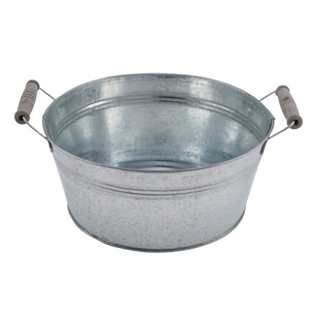 ZINC-BASSINE NATUREL + POIGNE O36CM /3P