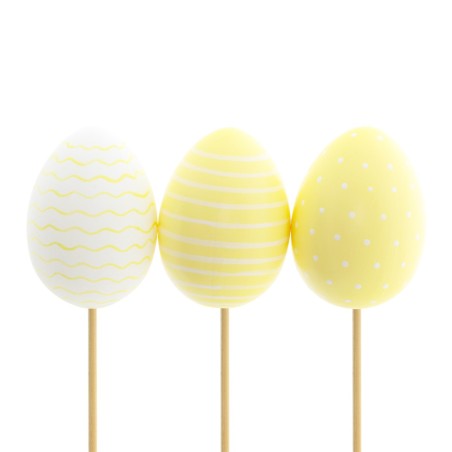 OEUF JAUNE ASSORTIE 50CM les 25P