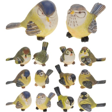 OISEAU COULEUR 13X07X09 ASSORT.les 12P