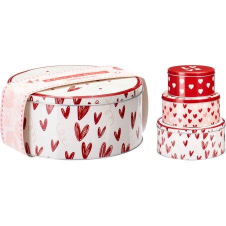 BOITE A GATEAUX COEUR SET 3P