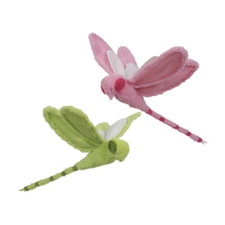 LIBELLULE TISSU ASSORT R/V 40X35CM /2P