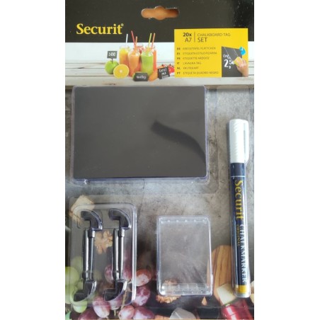 ETIQUETTE ARDOISE EFFACABLES 20P et SES ACCESOIRES 